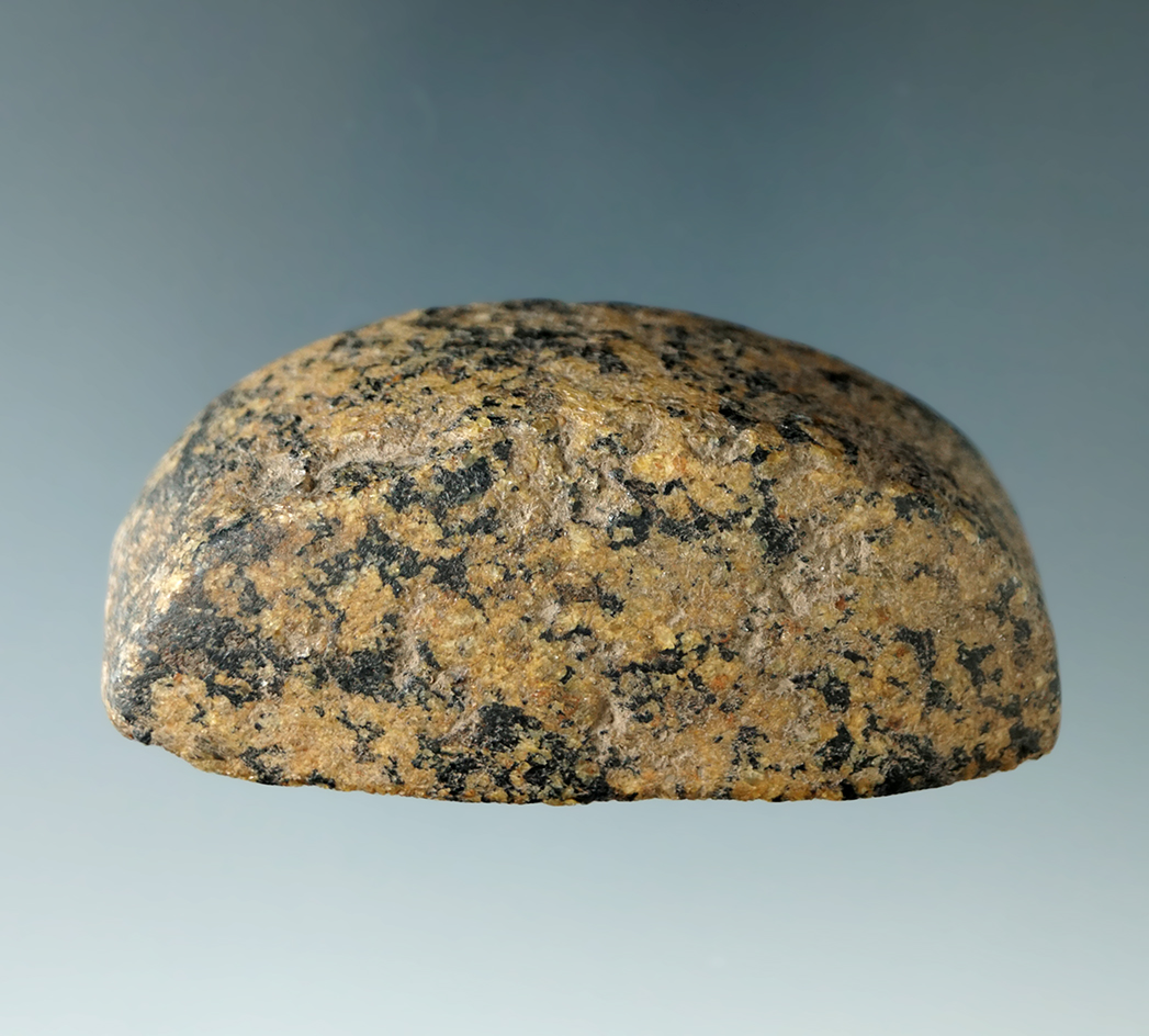 2 3/4" Archaic Loafstone made from Granite, found in Wayne Co., Ohio.