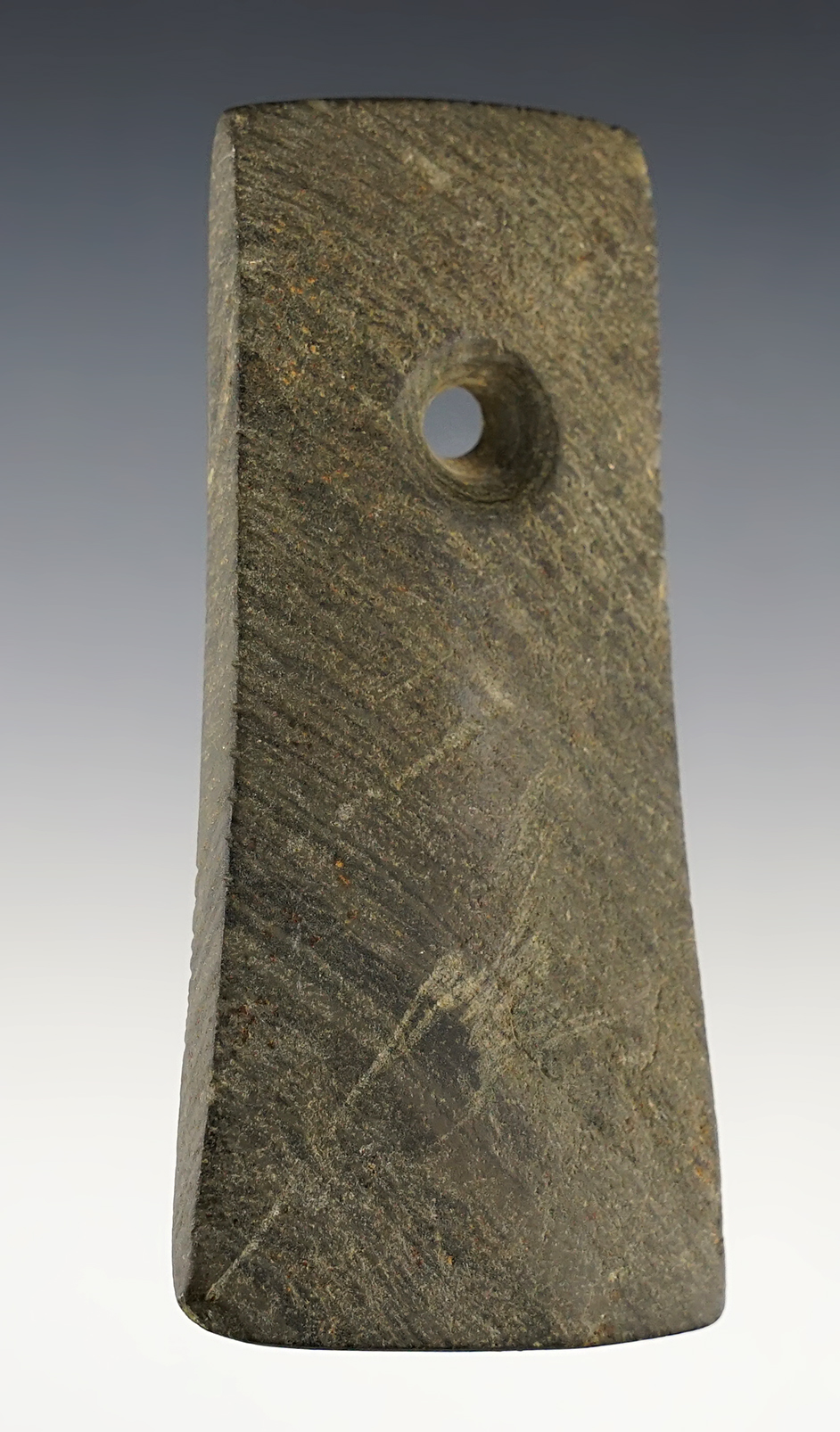 3 3/4" Classic styled Bell Pendant found in Whitley Co., Indiana with several light tally marks.