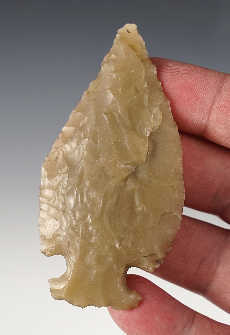 Well made 3 3/16" point found by Dusty Rhoades in Oregon. Comes with a Motley COA.