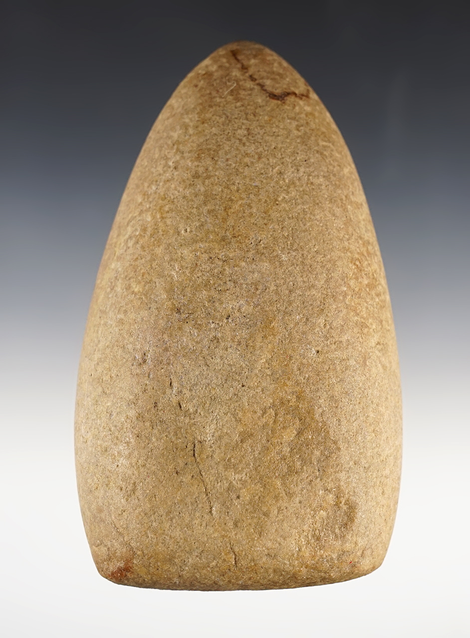 Well styled and nicely polished 5 3/4" Quartz pestle found in Franklin Co., Ohio in May of 1975. 
