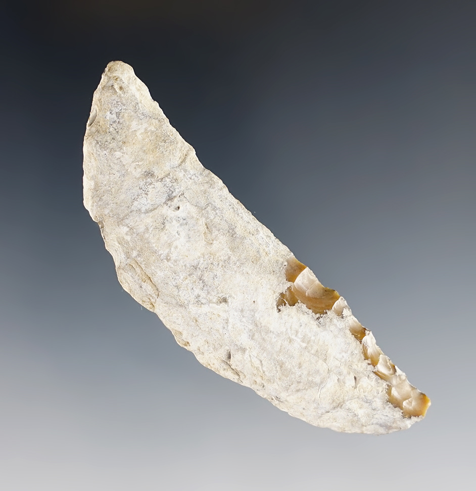 3 1/4" Lunate Crescent (Type I "Quarter Moon" variety)  Tulare Lake in California. Stermer COA.