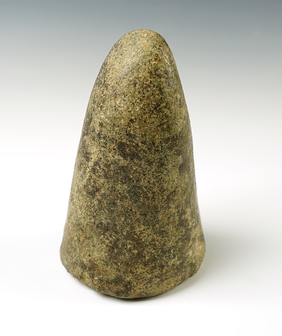 Well polished 4 3/16" Pestle found near Columbia City, Whitley Co., Indiana. 