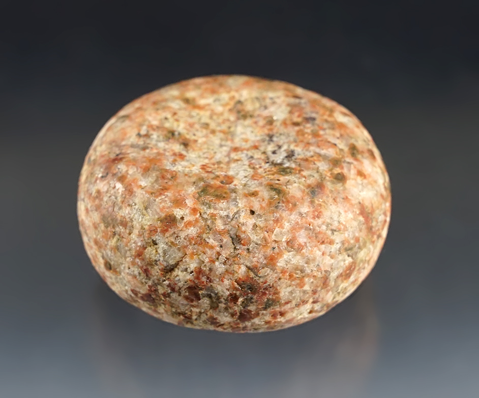 2 1/4" discoidal - Clark County Missouri made from attractive Multi-color Quartz. Pictured!