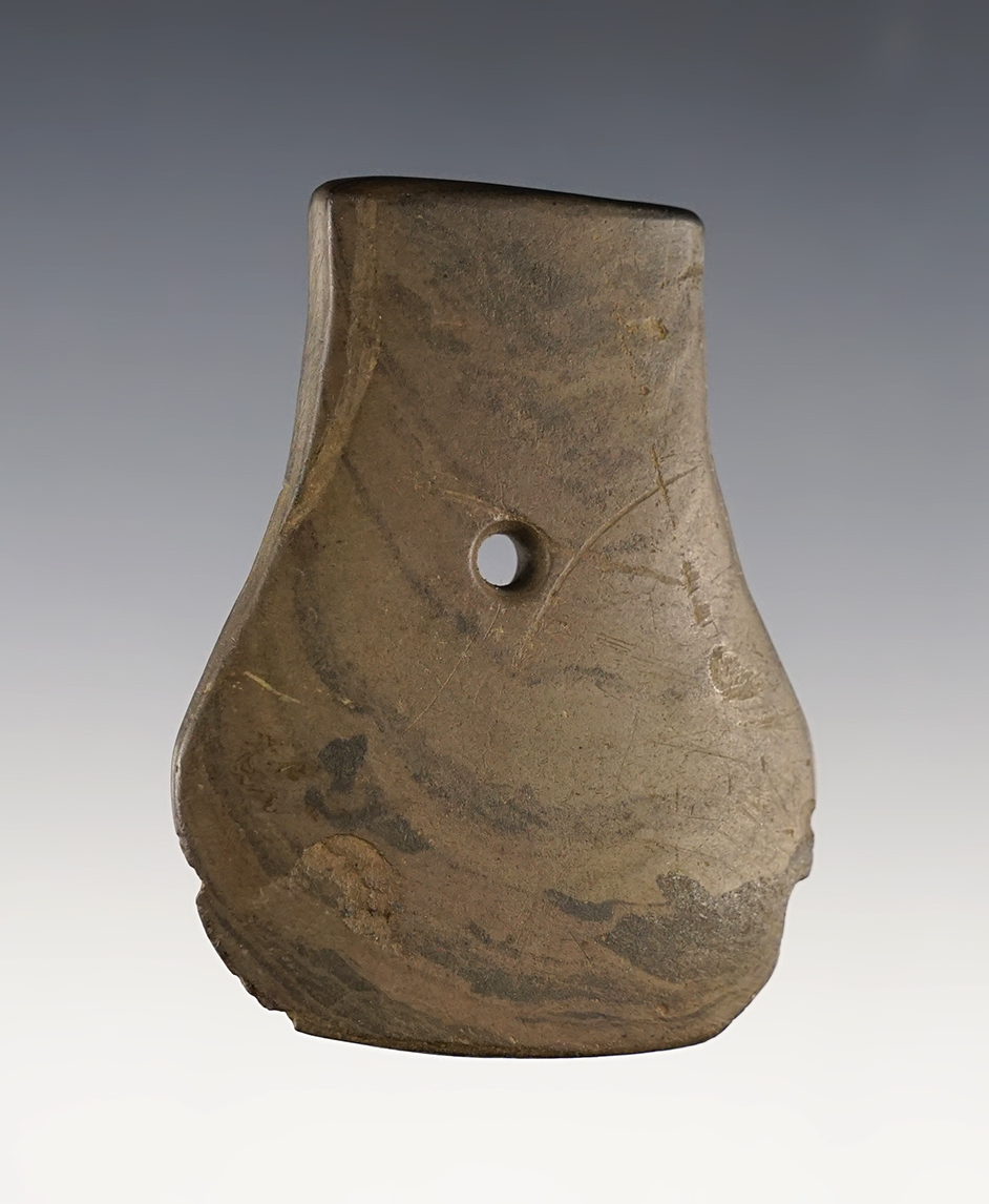 2 5/8" anciently salvaged Pendant - Allegan Co, Michigan. Ramp catalog # O-37. Ex. Munger.