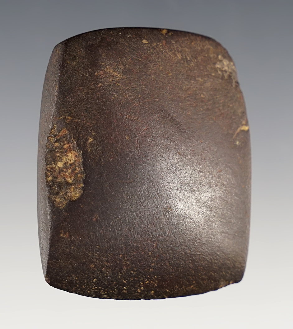 Well made and nicely polished 2" Hematite Celt with a very nice bit. Found in Ohio.