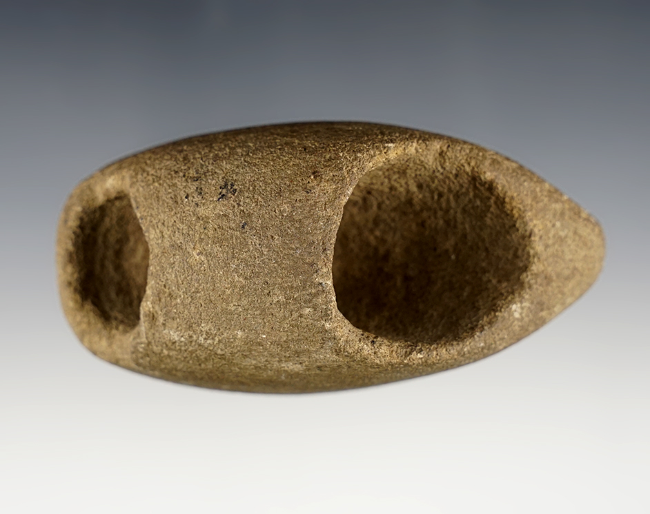 3 3/4" Sandstone Ft. Ancient Pipe found in Wayne Co., Ohio. 