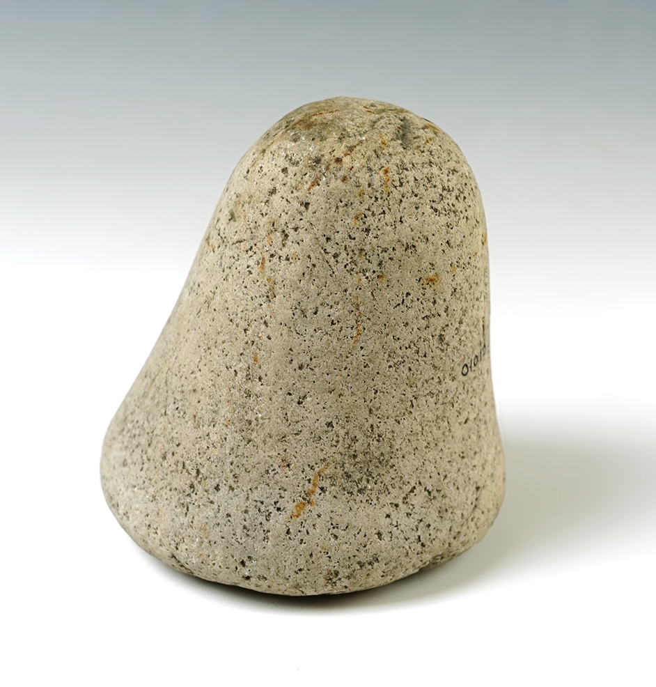 3 1/2" Bell Pestle that is nicely polished with a nutting divot on bottom. Found in Ohio. 