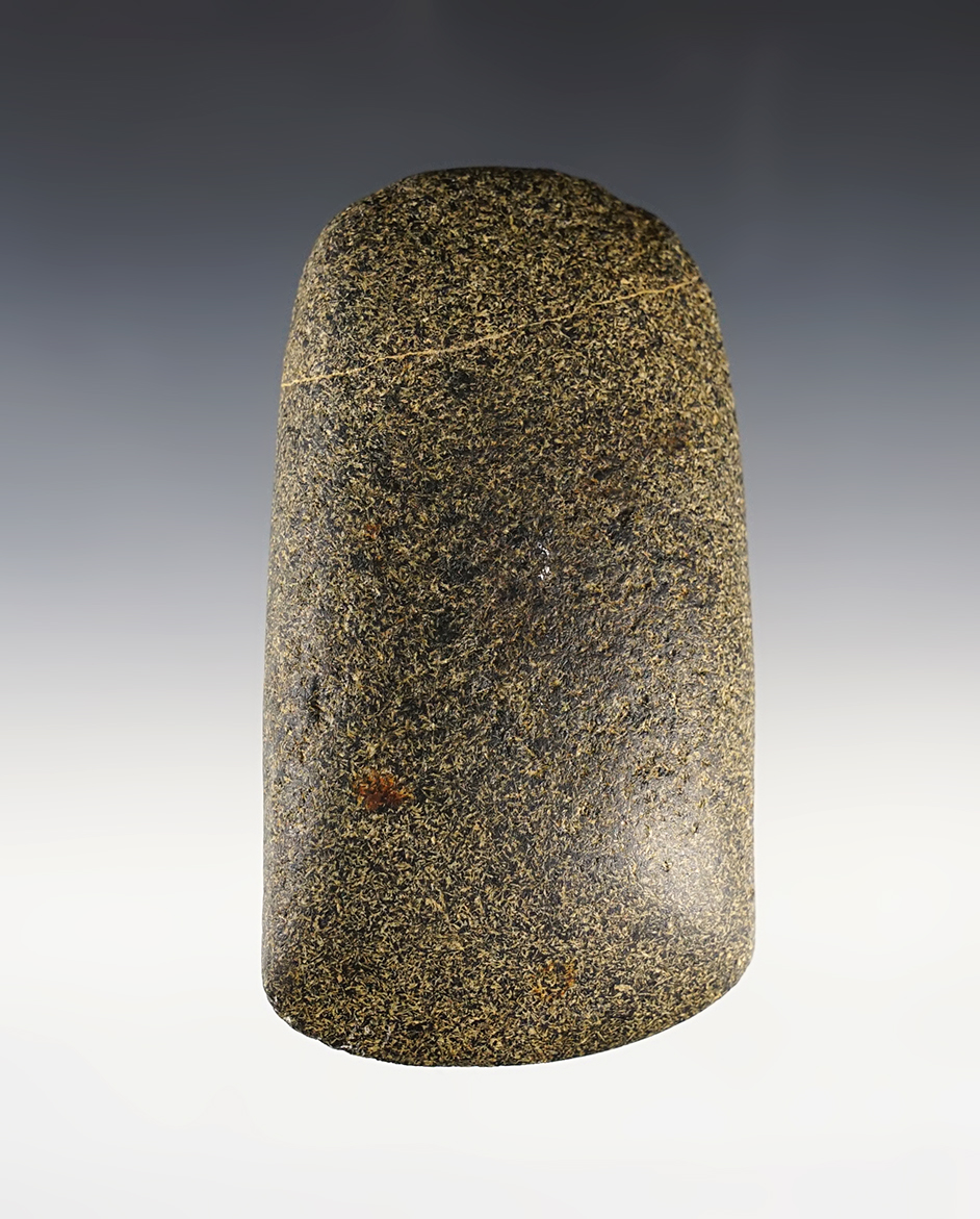 Well patinated 4 7/16" Hardstone Celt - Franklin Co., Illinois by Bill Withrow. Ex. Steve Healy.