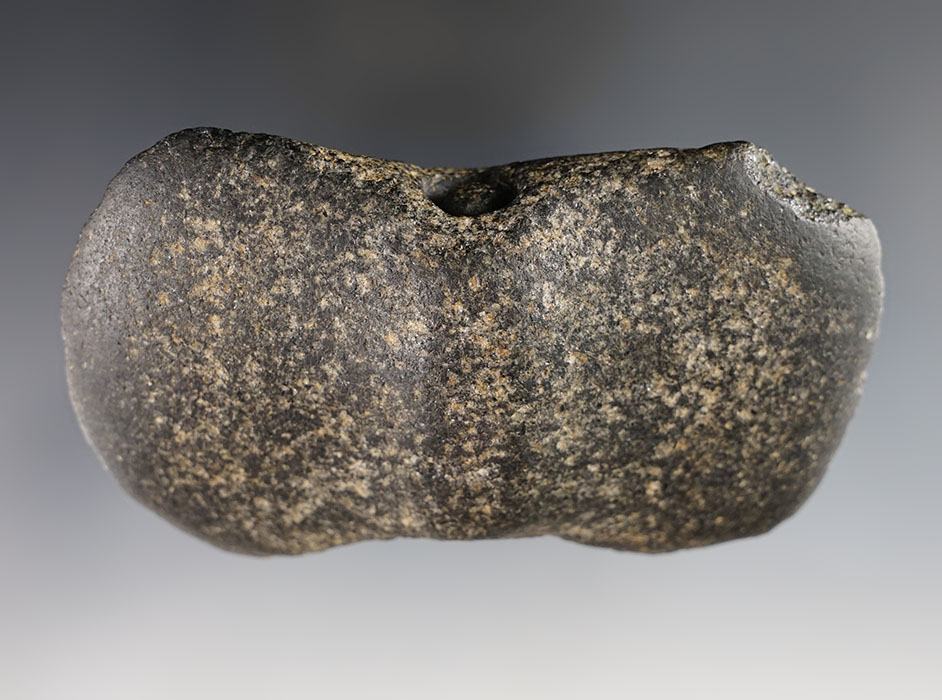 4 3/8" Wing Bannerstone Preform made from Hardstone. Drilling was started at one end. 