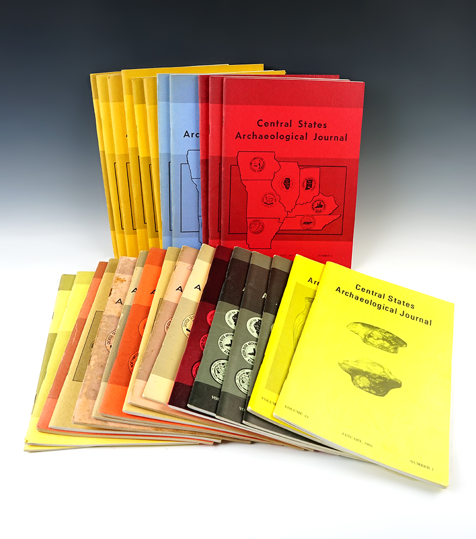 Large group of 27 Central States Archaeological Journals with dates ranging from 1962-1995
