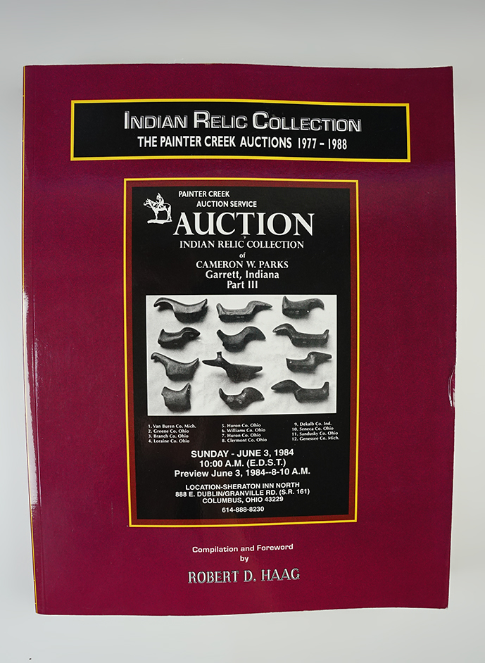 Book: Indian Relic Collection - The Painter Creek Auctions 1977-1988. 