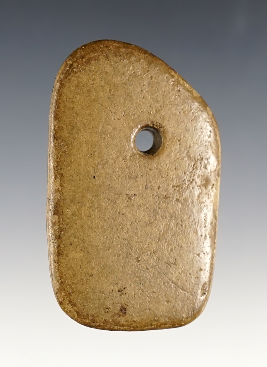 1 9/16" Pebble Pendant made from Limestone with heavy restoration to one end and side. 
