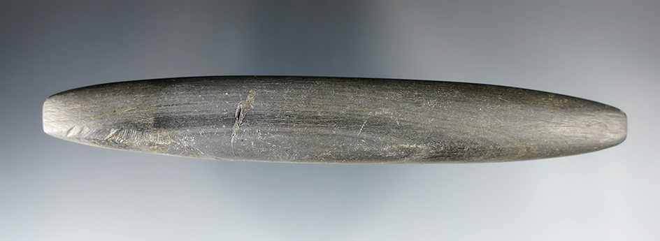 5 3/4" Archaic Elliptical Bar Weight found in Huron Co., Ohio. Pictured in "Ohio Slate Types", page 9.