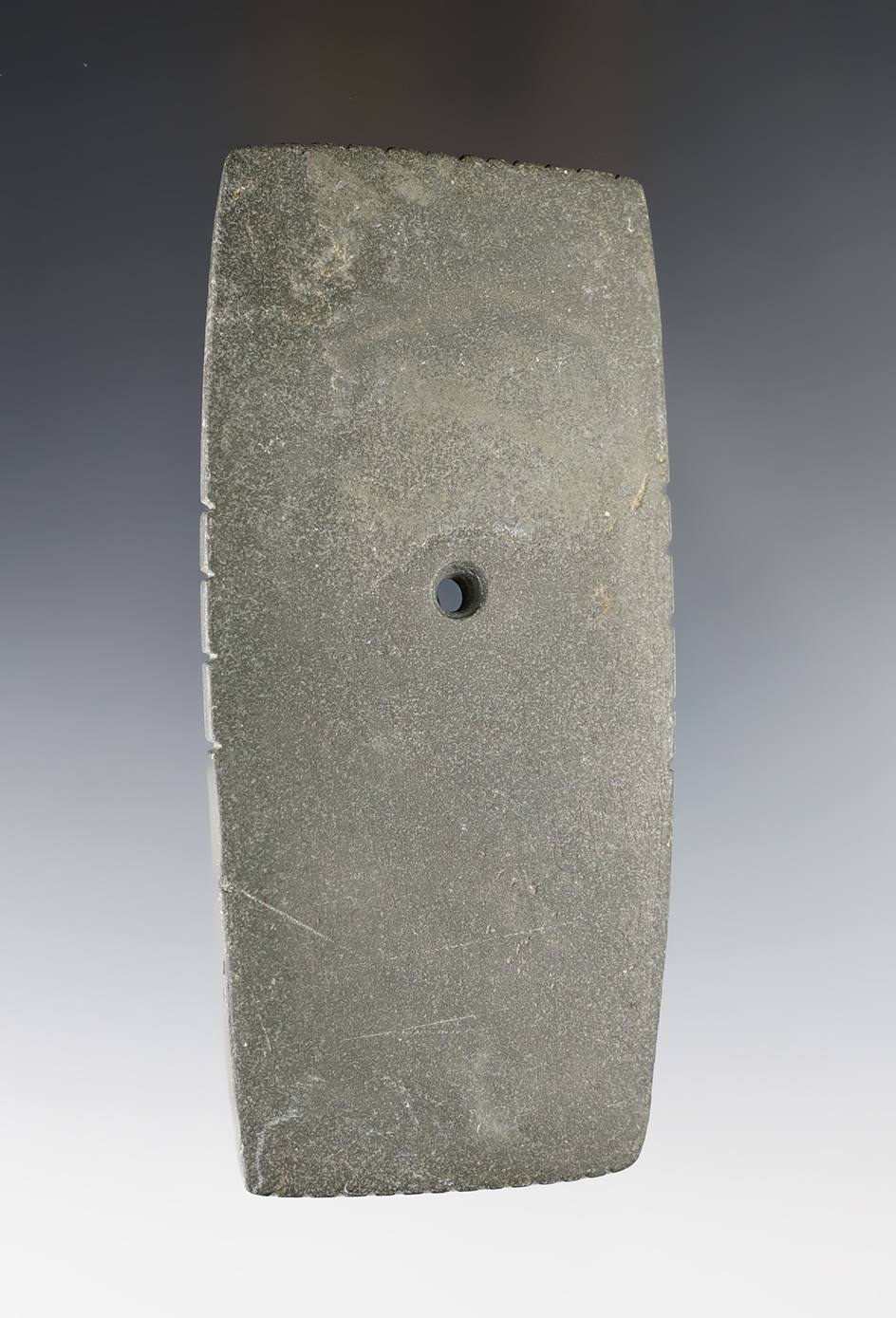 Nicely styled 4 7/16" Hopewell Rectangular Pendant found in Wood Co., Ohio. Ex. John Berner (#J332B)