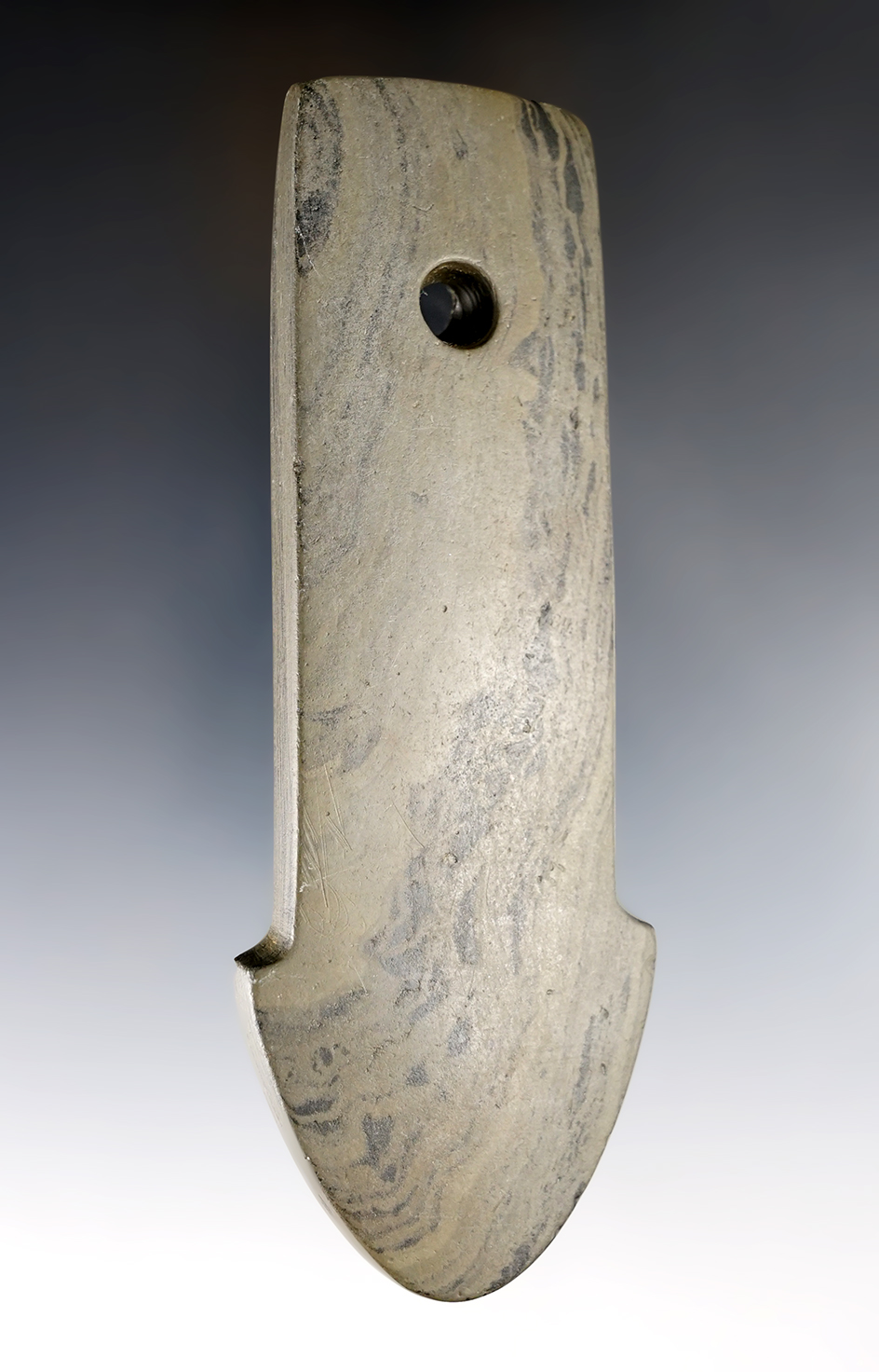 5 1/4" Woodland Anchor Pendant found in Clark Co., Ohio. Pictured in "Stone Ornaments", page 18!