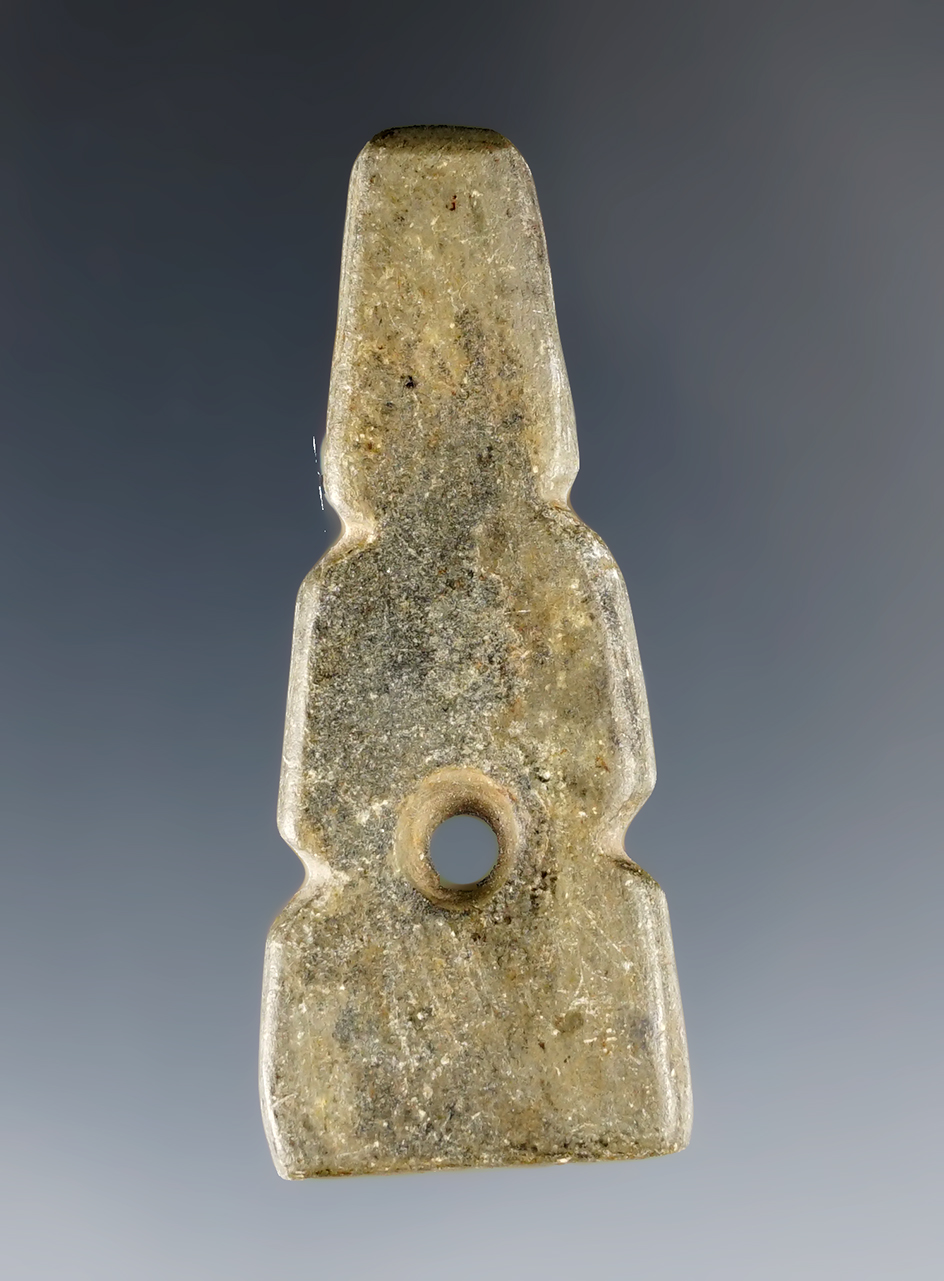 Miniature 2" Ft. Ancient Pendant that is uniquely notched on both sides. Found in Marion Co., Ohio. 