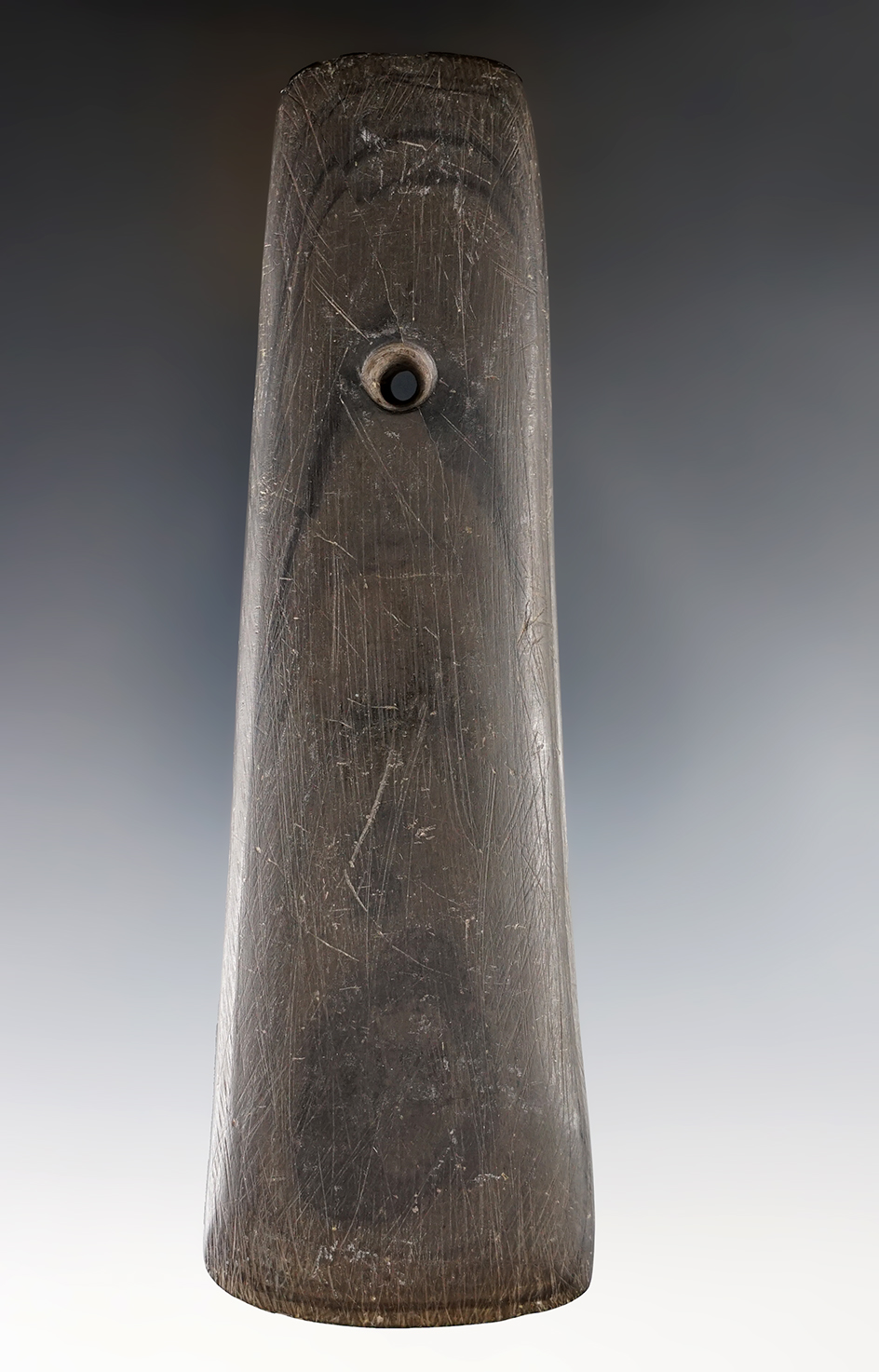 6" Trapezoidal Pendant with a tapered celt-style end.  Washington Co., Indiana. 