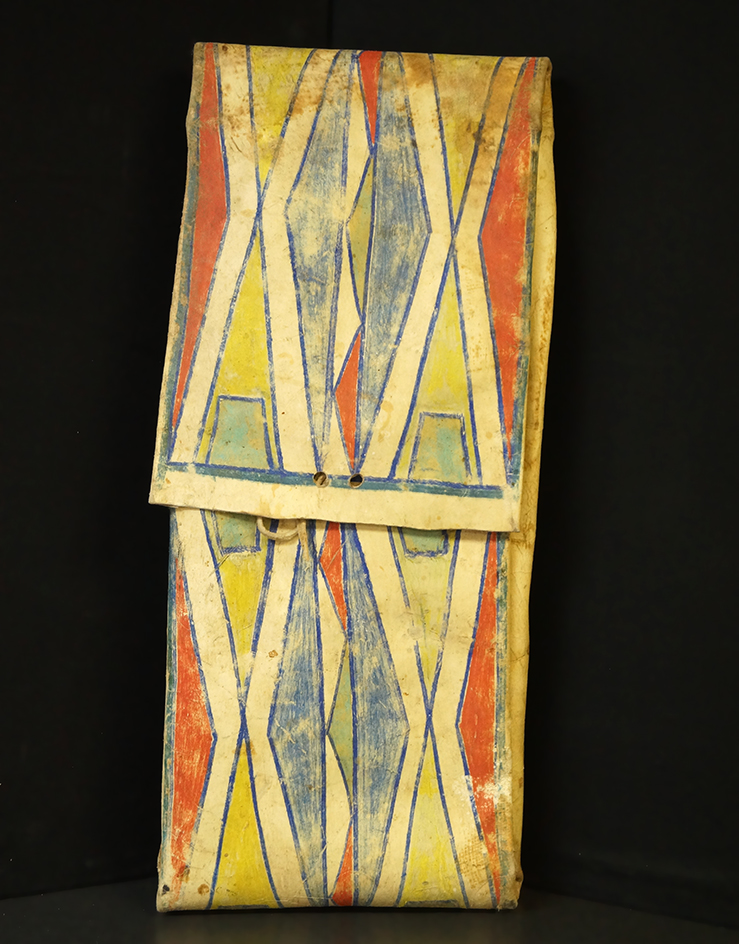 27" by 12" by 2" Painted Parfleche Envelope from the Plateau/Northern Plains, late 19th Century.