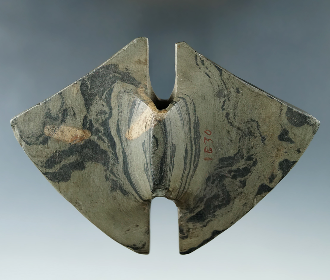 4 1/2" Archaic Butterfly Bannerstone. Ex. Dr. Roland Bunch, E.R. Bondley, Eugene Hirzel, Jim Johnsto