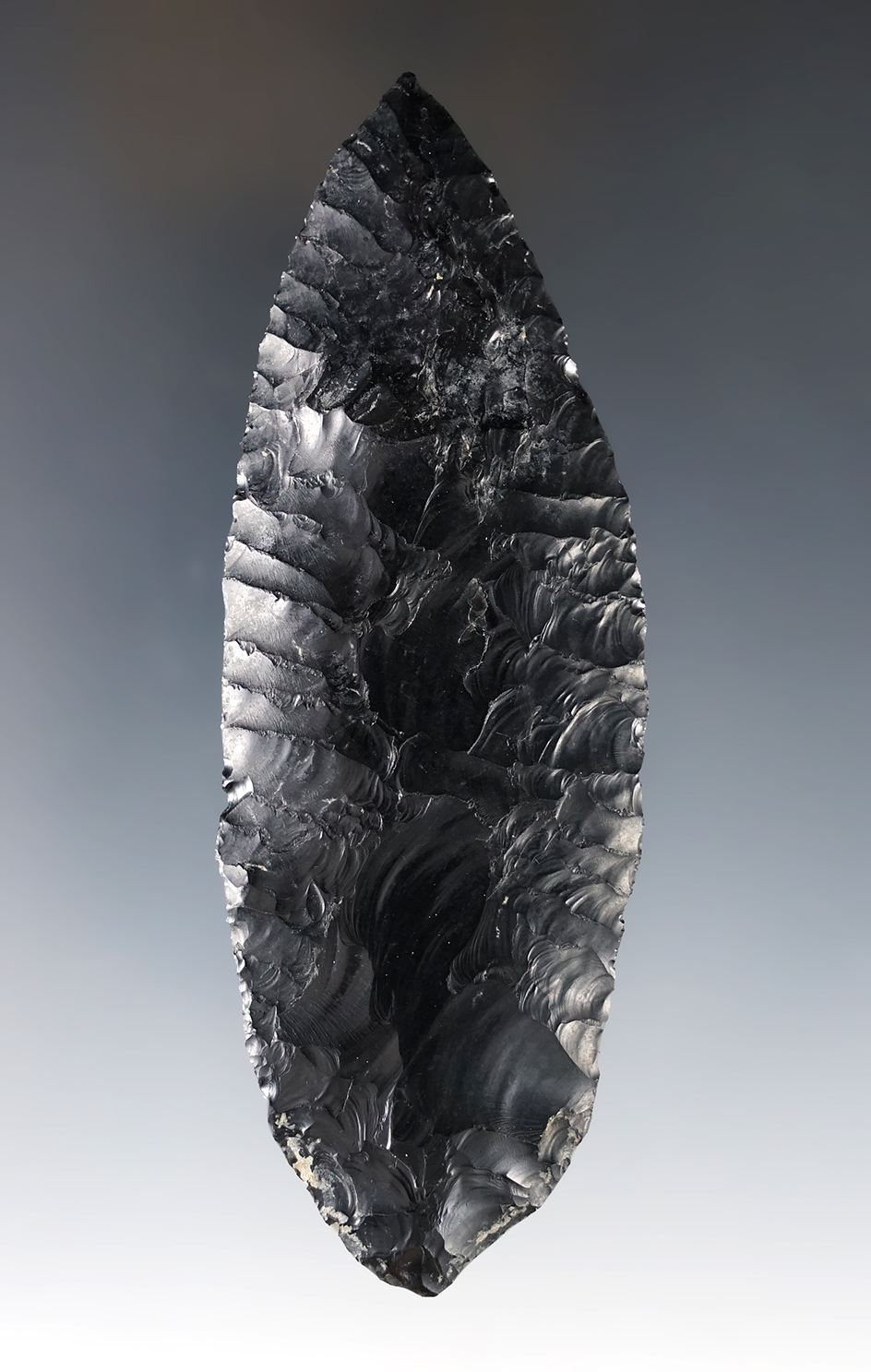 4" Bi-Pointed Obsidian Knife found in Southern Oregon. Nicely patinated.