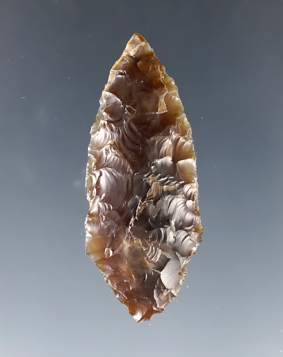 1 5/8" Leaf Point made from semi-translucent chalcedony found in southern Oregon.