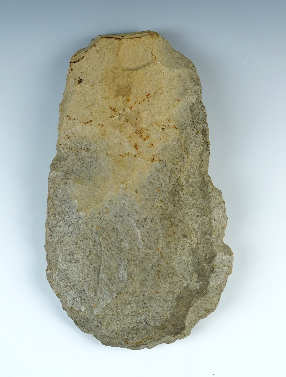 8 1/8" Millcreek Chert Hoe found in the Collinsville area of southern Illinois.