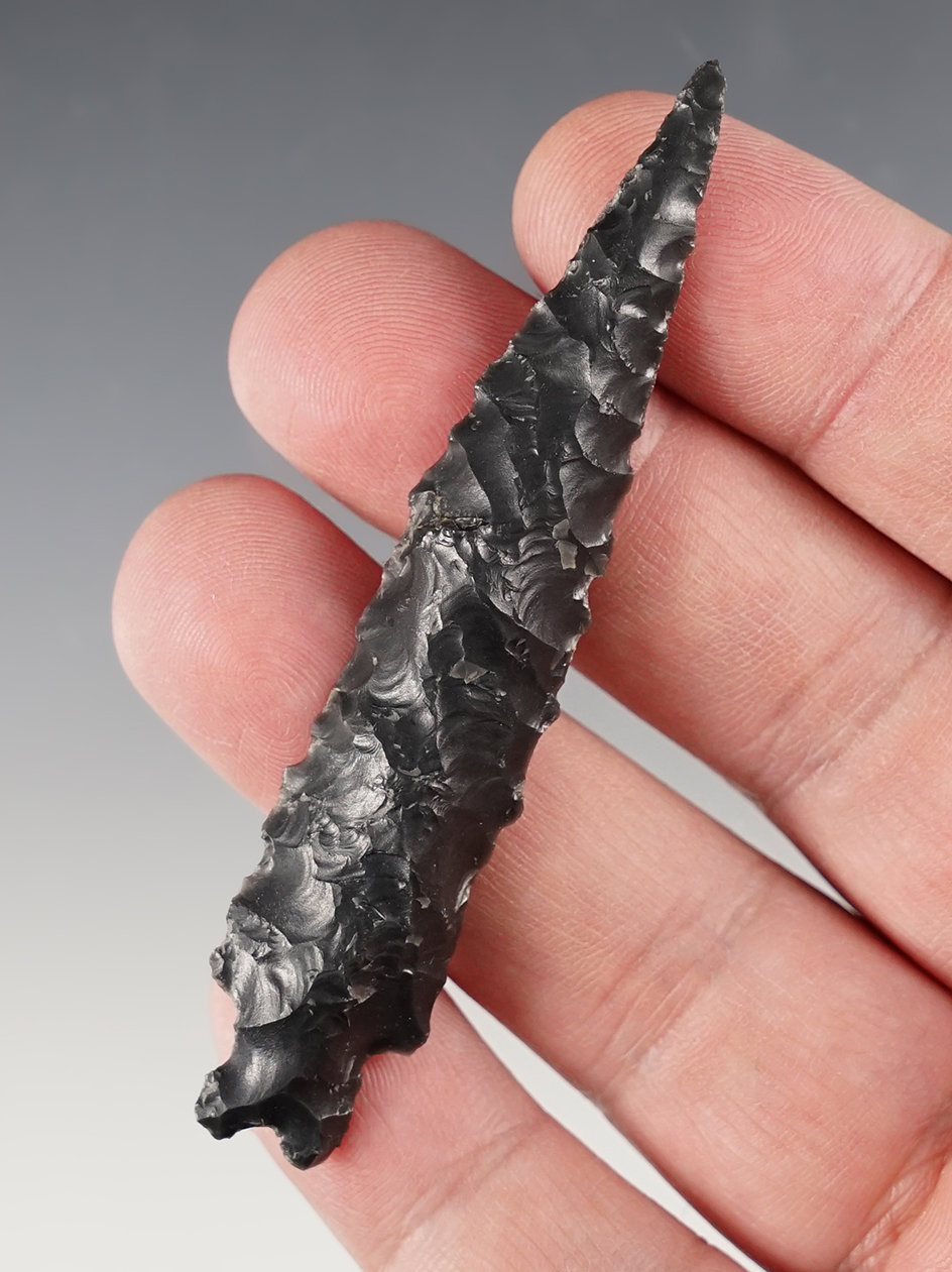 Fine 3 1/8" Pinto Basin found close to Crump Lake, Lake Co., Oregon. Comes with a Bennett COA.