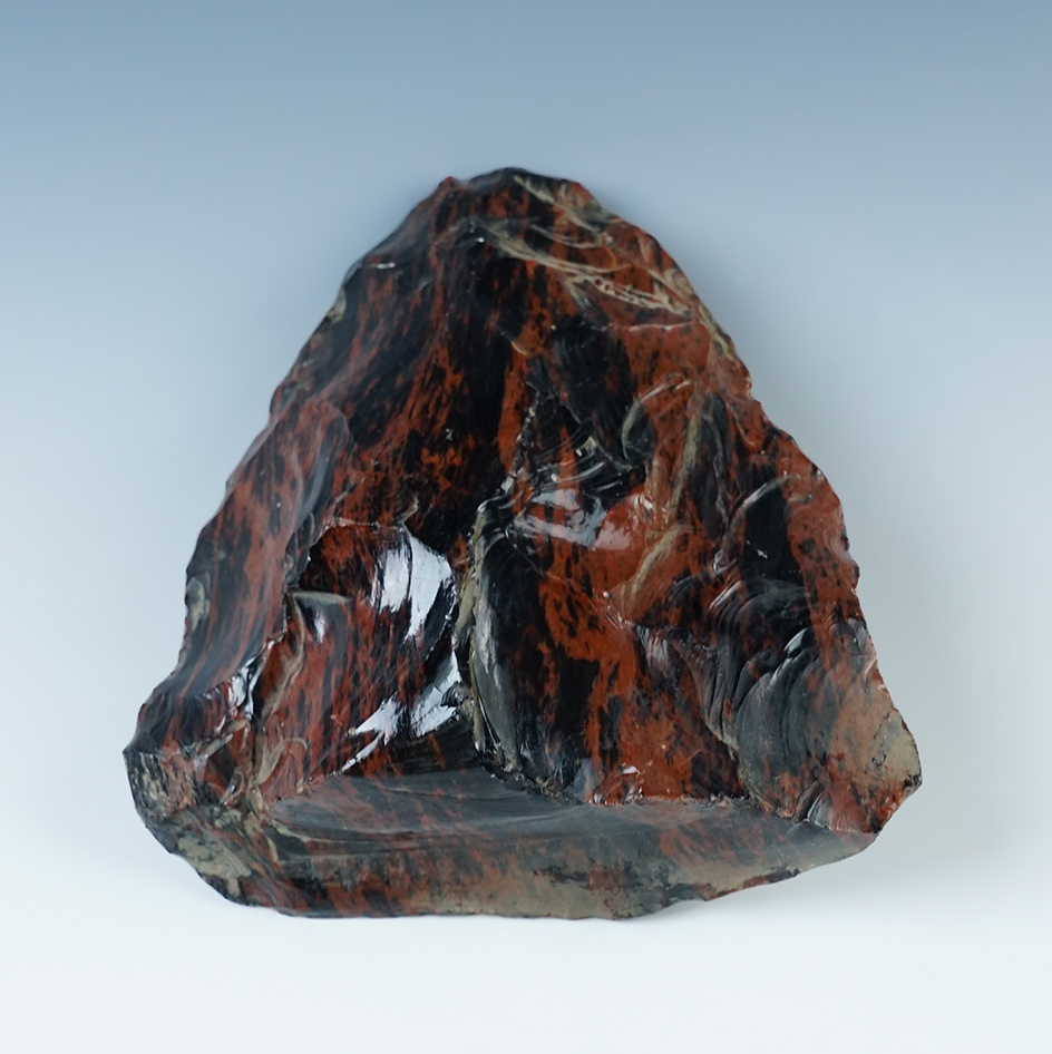 Large 5 5/16" Tool made from beautiful Mahogany Obsidian. Found in Malheur Co., Oregon.