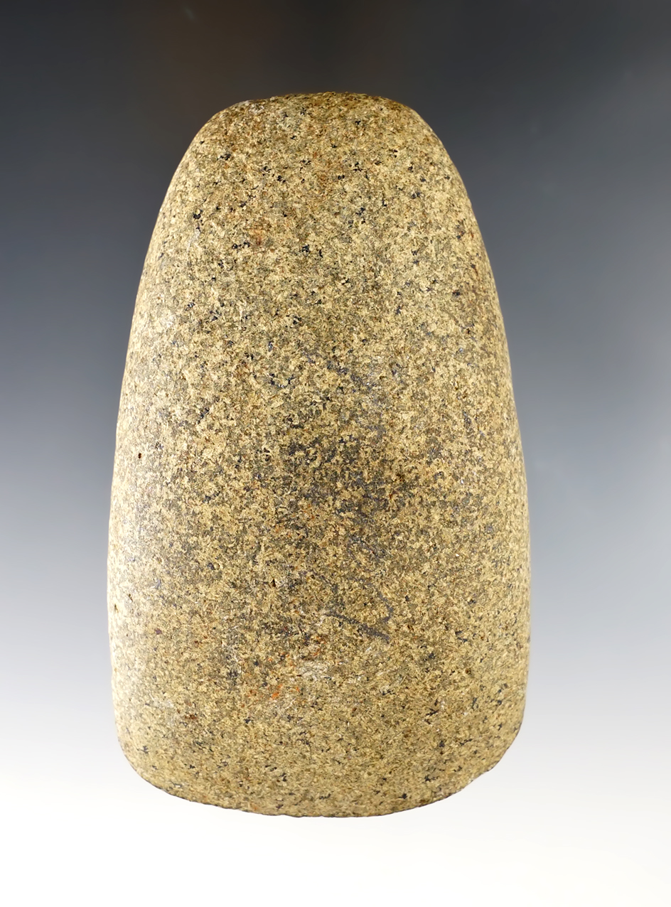 Fine 4 1/8" Hardstone Celt with excellent form. Found in Tuscarawas Co., Ohio.