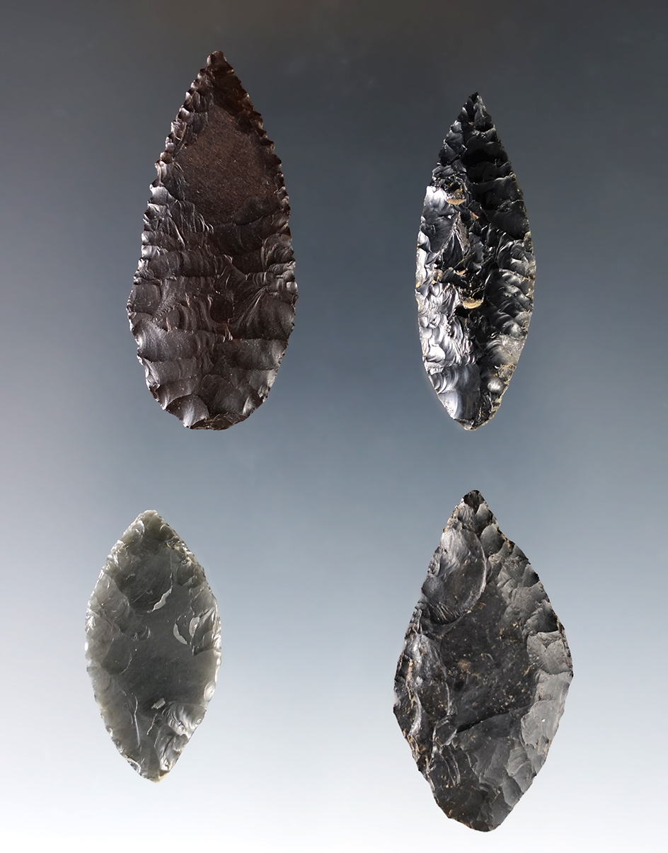 Set of 4 Points found in Southeast Oregon. Ex. Wilke Museum. 