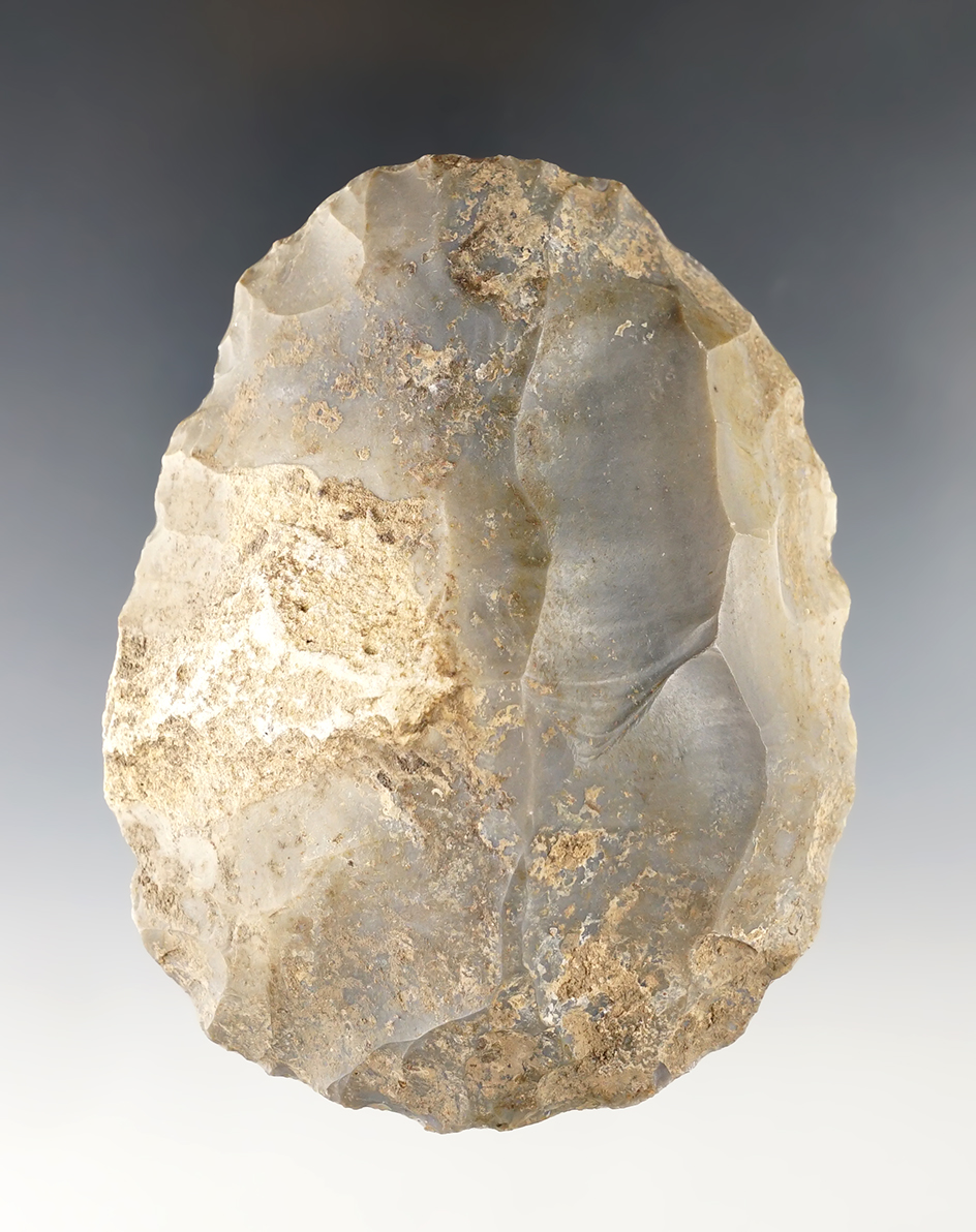 4 1/16" Hornstone Blade dug at the Crib Mound, Spencer Co., Indiana.