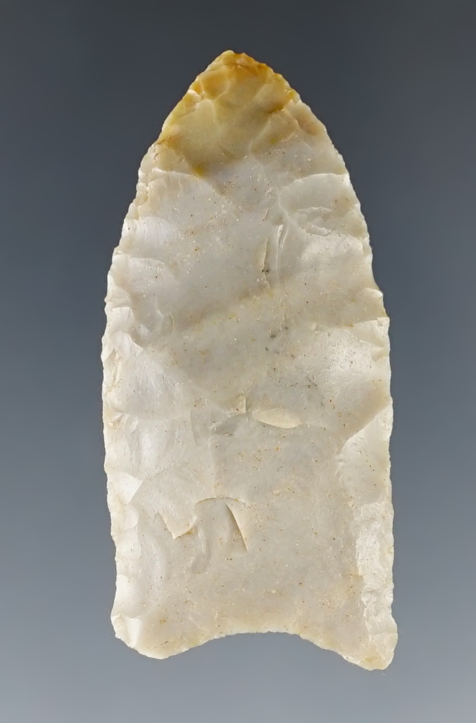 1 13/16" Paleo Fluted Clovis made from high-quality Flint found in Bath Co., Kentucky. Dickey COA.