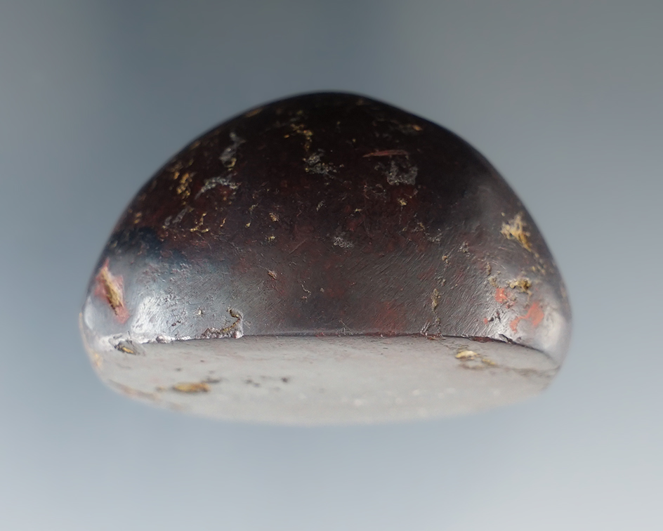 1 3/4" Cone made from red Hematite. Found in Pickaway Co., Ohio. Ex. Frank Morast Collection.