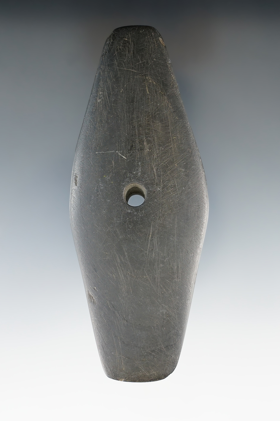 4 5/16" Hopewell Expanded Center Pendant. Noble Co., Indiana. Ex. B.W. Stephens, Dr. Young.