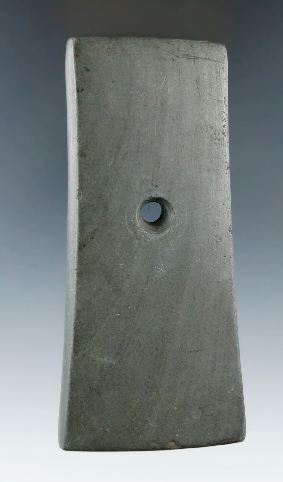 4 5/16" Adena Bell Pendant found in Mercer Co., Pennsylvania in 1942. Pictured!