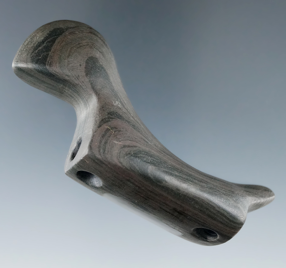 3 1/2" Glacial Kame Birdstone found in 1982 along Chattle Creek in Huron Co., Ohio. Ex. Kim Snyder.