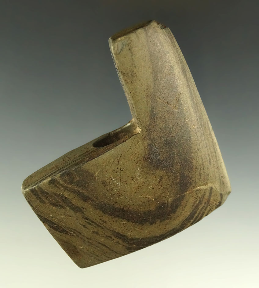 2 3/4" Archaic Geniculate found in Seneca Co., Ohio. Ex. B. Cain, Bob Converse Collections. Pictured