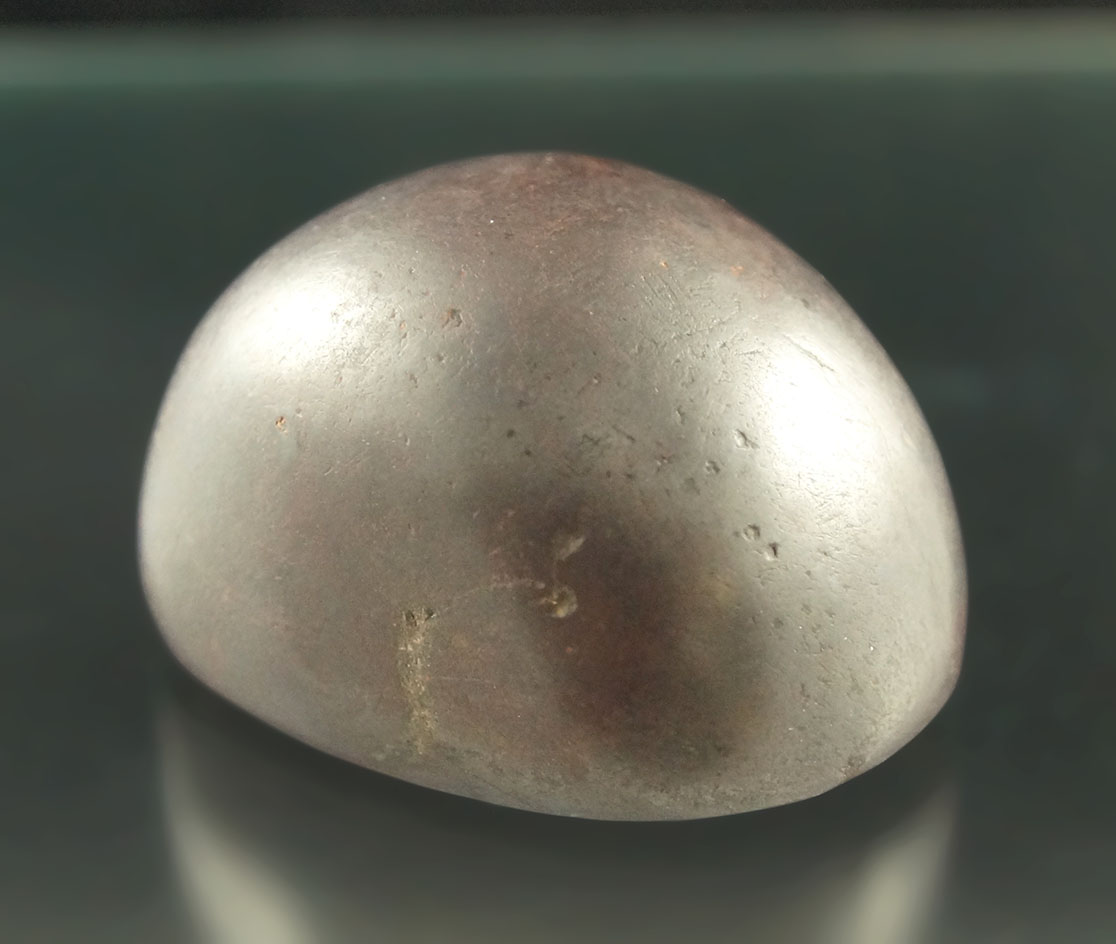 Highly polished 2" x 1 1/2" Red Hematite Cone found on the Crane Farm in Medina Co., Ohio.