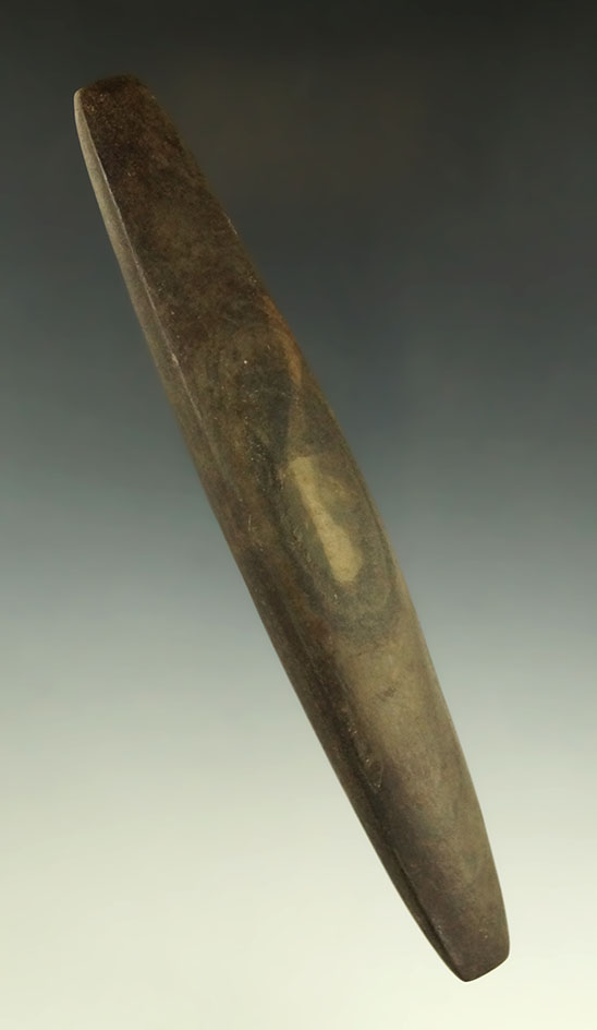 6 3/8" Elliptical Bar Weight - Huron Co., Ohio, Ex. Jack Hooks Collection. Pictured in Ohio Arch.