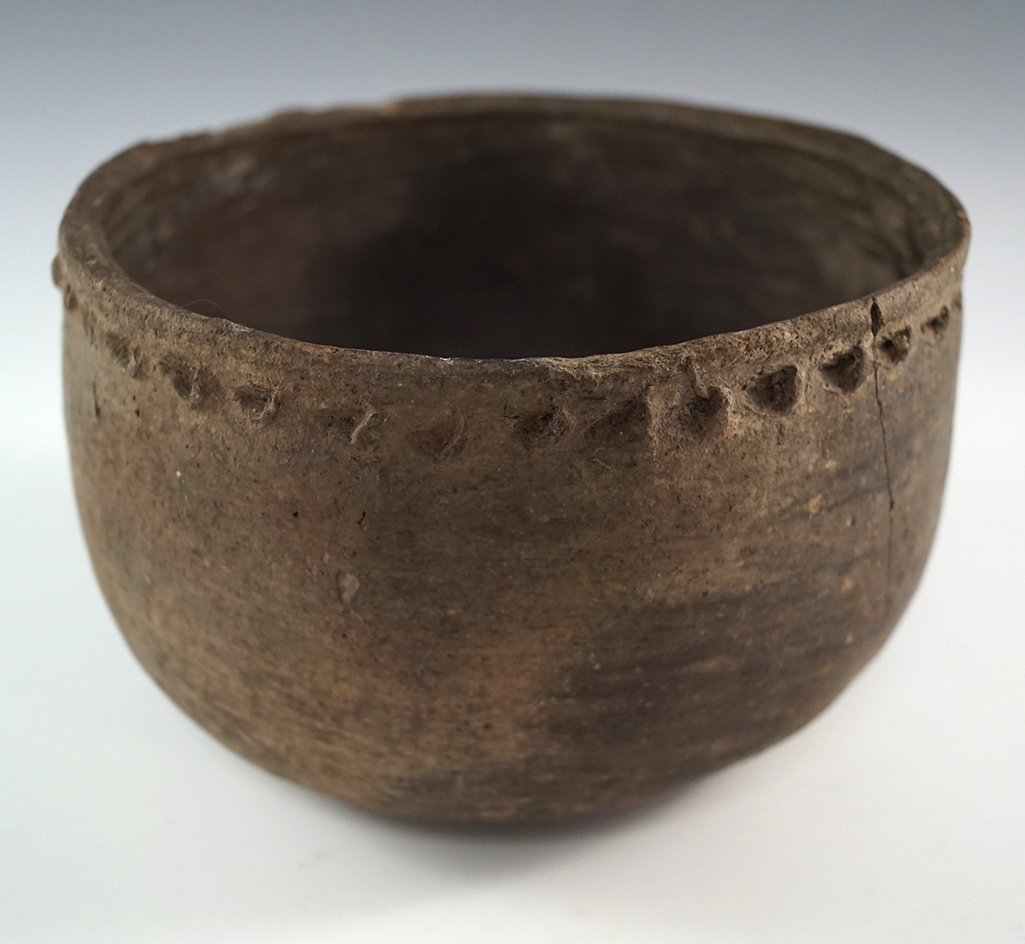 Rare 5 3/8" Ft. Ancient Pot found on the Madisonville Site, Hamilton Co., Ohio. Ex. Vietzen. Picture