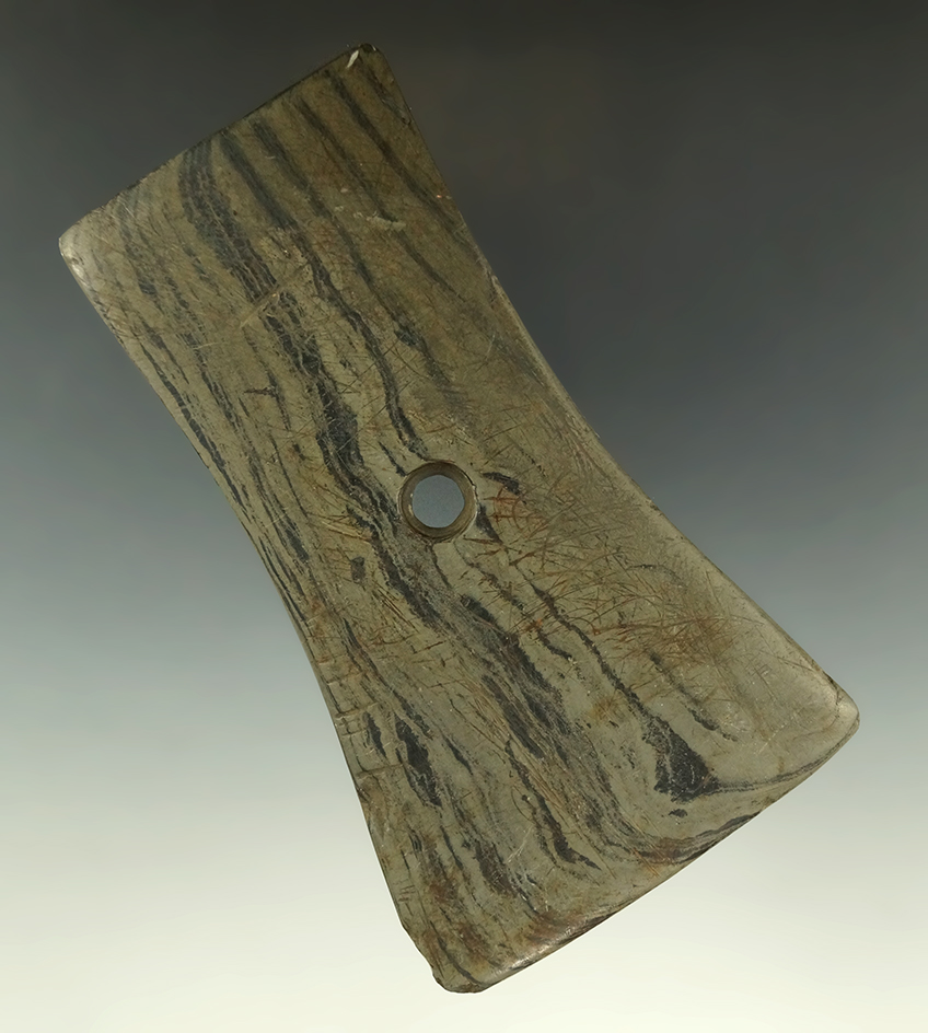 5 5/16" Bell Pendant - Kent Co., Michigan. One upper corner of this pendant has been restored. COA.