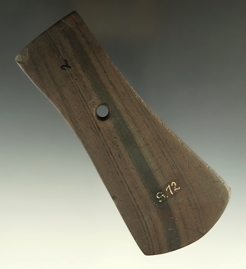 5 1/4" Adena Bell Pendant - Wood Co., Ohio. Ex. Dean Driskill, #S-72, Jack Hooks,  Pictured.