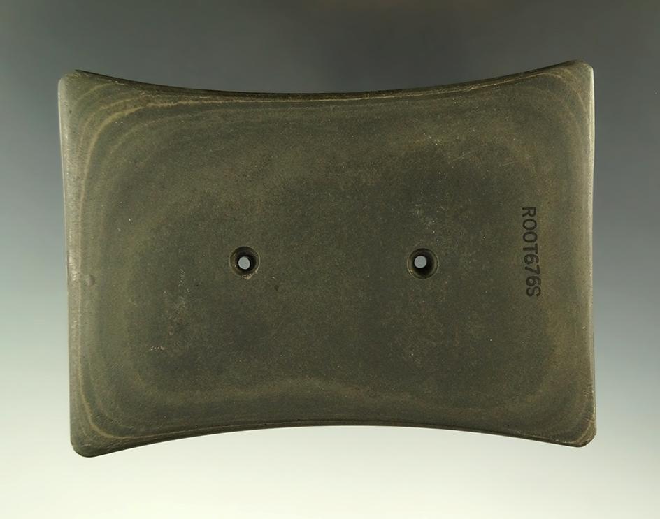 4 3/8" Adena Quadriconcave Gorget - Madison Co., Indiana.