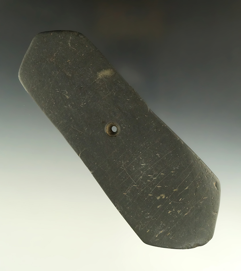 6 9/16" Hopewell Six Sided Pendant - highly engraved- Franklin Co., Ohio. Ex. A.T. Wehrle, #1233W.