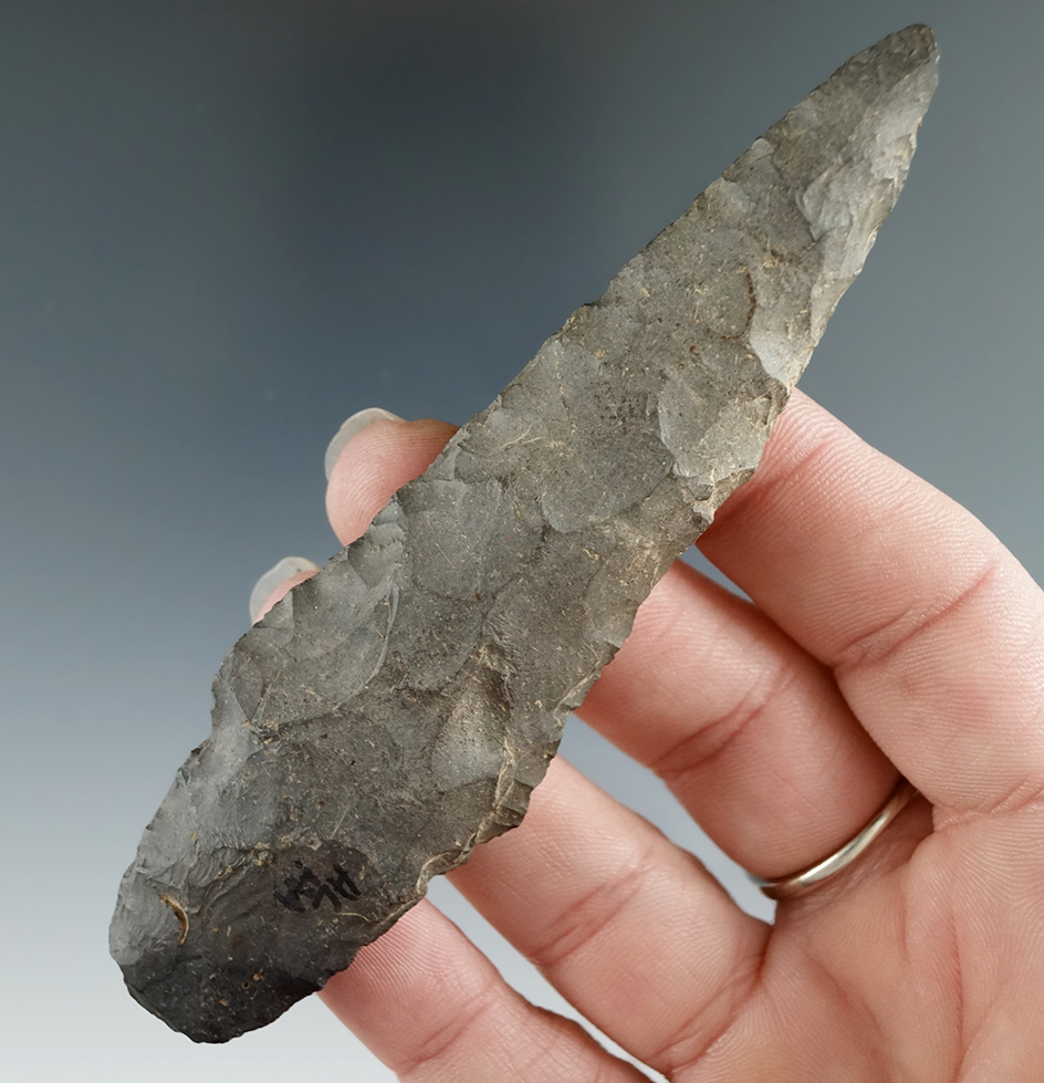 4 1/4" Adena made from Esopus chert found in  New York.