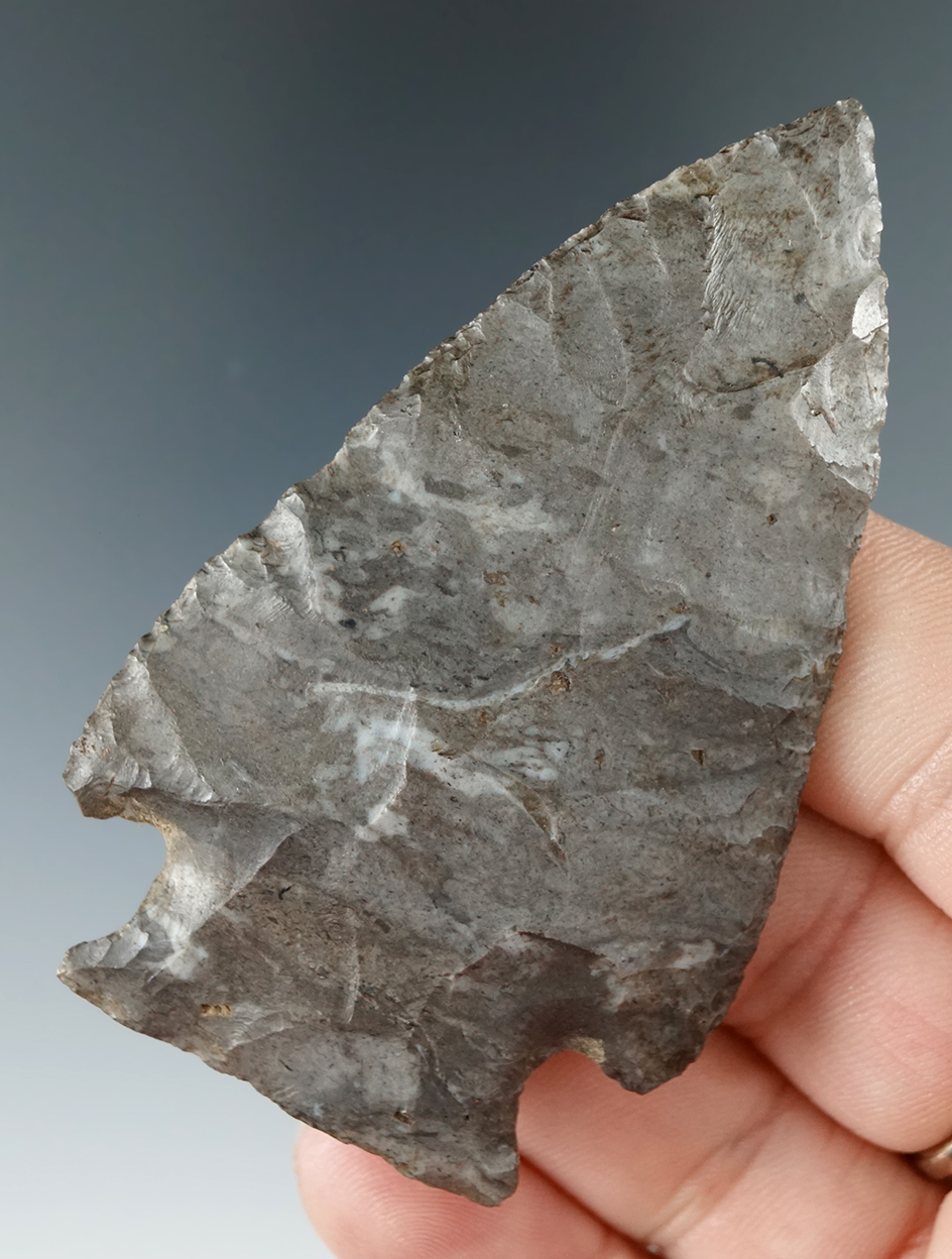 2 7/8" Hopewell is beautifully made from Onondaga flint found near Belfast, Allegheny Co., NY