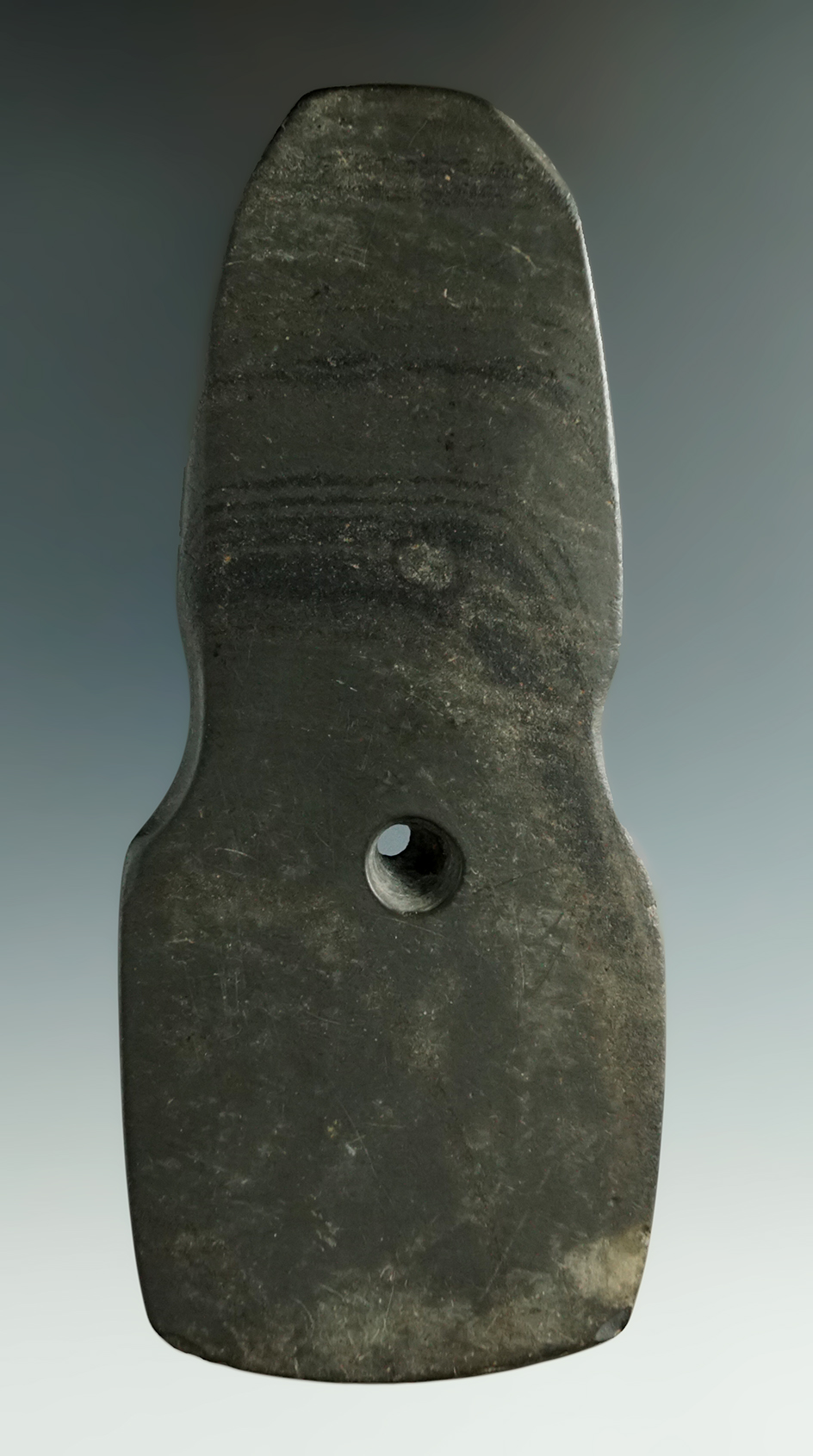 Unique indented style 4 7/8" Shovel Pendant found in Allegheny Co., New York.