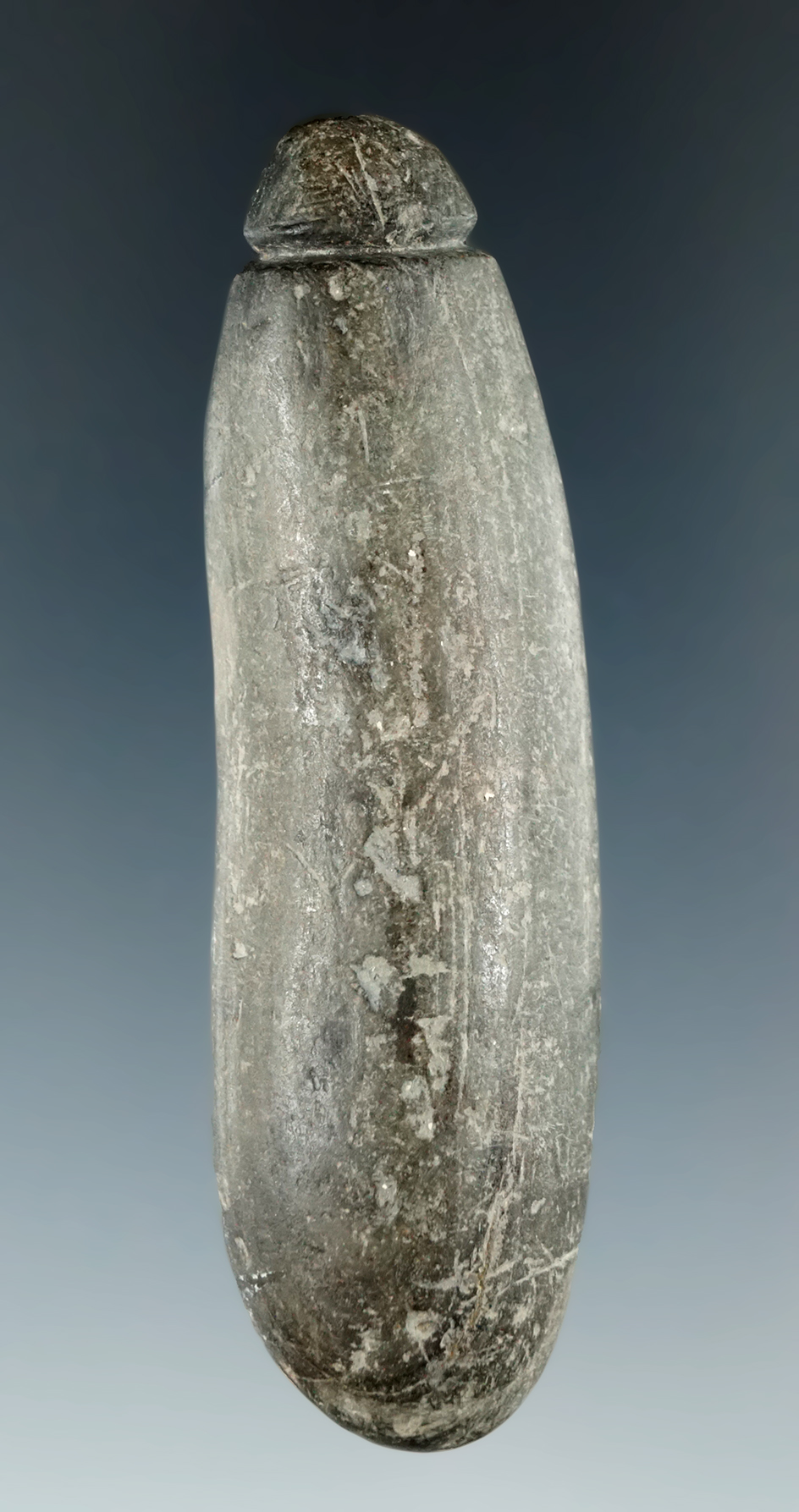 3 1/8" Plummet found in Ashland Co., Ohio. Ex. Jim Bennett Collection. Jackson COA.