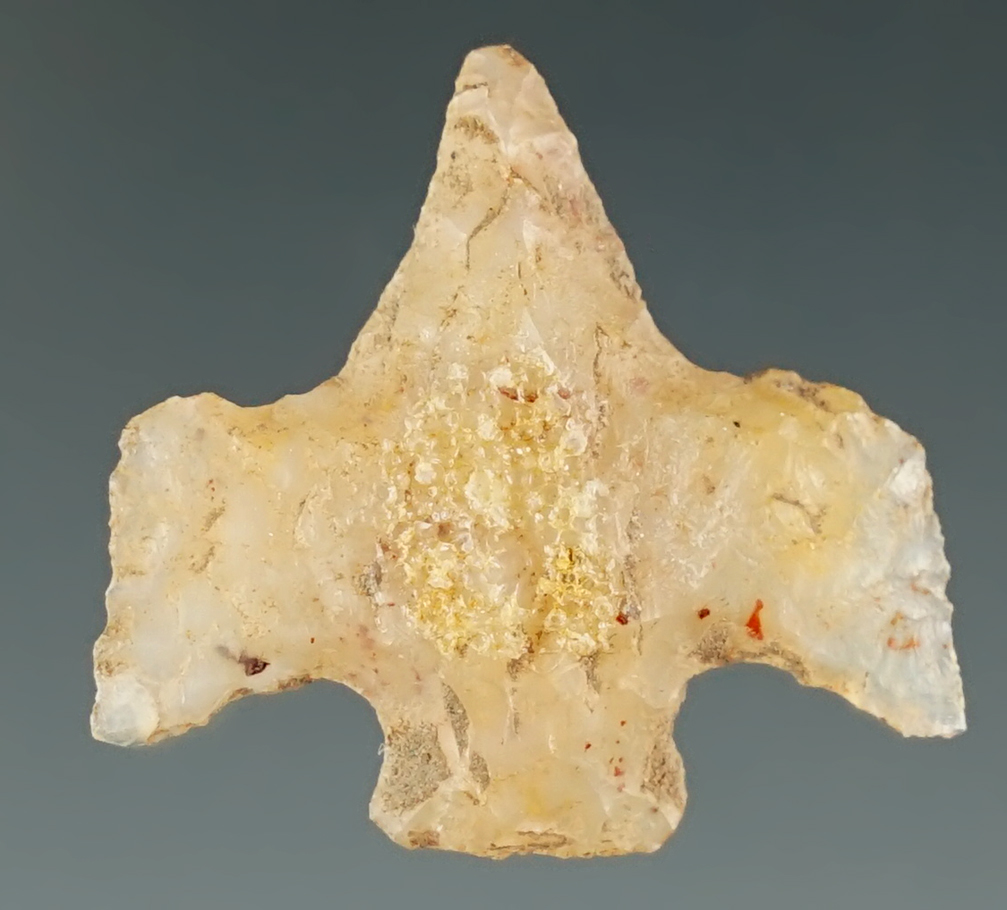 1" Columbia Plateau Drill made from translucent white Agate. Found near the Columbia River, Oregon.