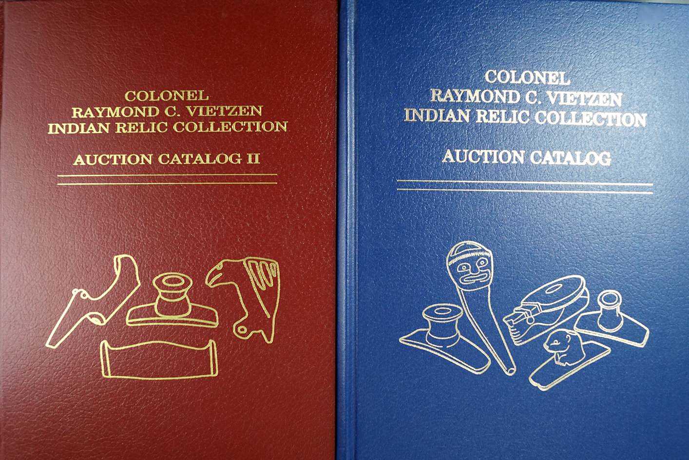 Pair of Colonel Raymond C. Vietzen Indian Relic Collection Auction Catalogs, 1 & 2.